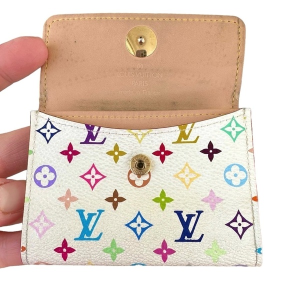 Authentic Louis Vuitton Murakami Multicolor Monogram Card Holder Coin Pouch Bag - Picture 8 of 13
